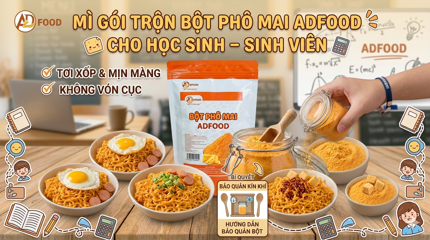 Mì Gói Trộn Bột Phô Mai ADFOOD Cho Học Sinh – Sinh Viên